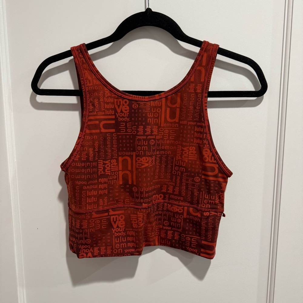 Lululemon Power Pivot Everlux Tank Top Motif in Ombre Red Multi NWOT